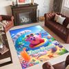 Personalized Crystal Velvet Carpet Custom Name Text,Kirby Anti Slip Area Rug For Home Decoration