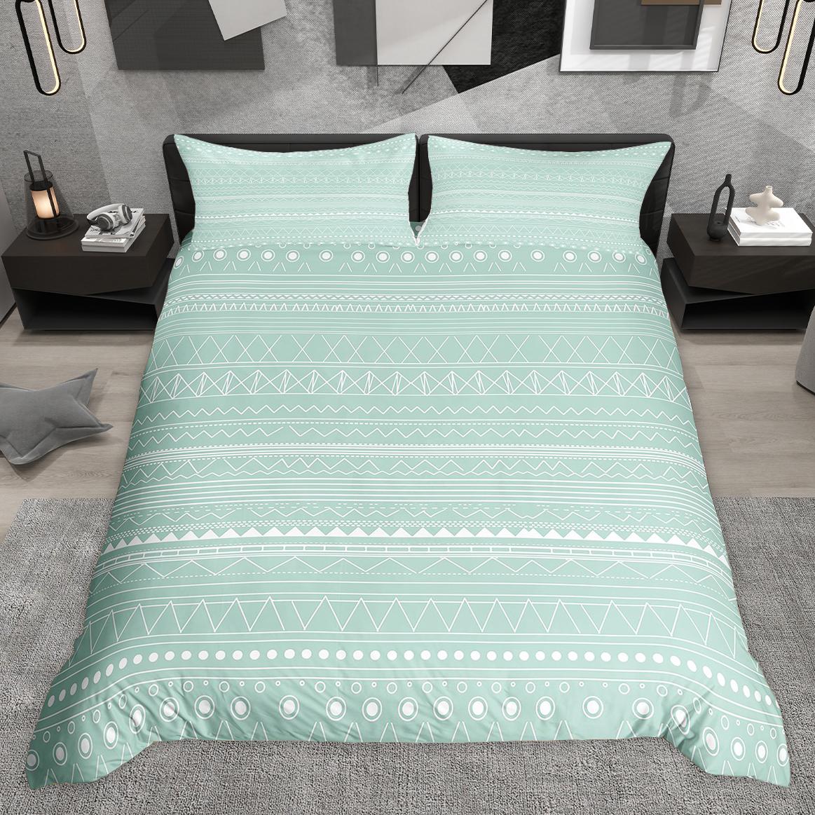 

Homewish Bohemian Aztec Duvet Cover Set Tribal Geometric Quilt Cover Set Hippie Rustic Farmhouse Bedding Set EU Single(135*200cm)3pcs
