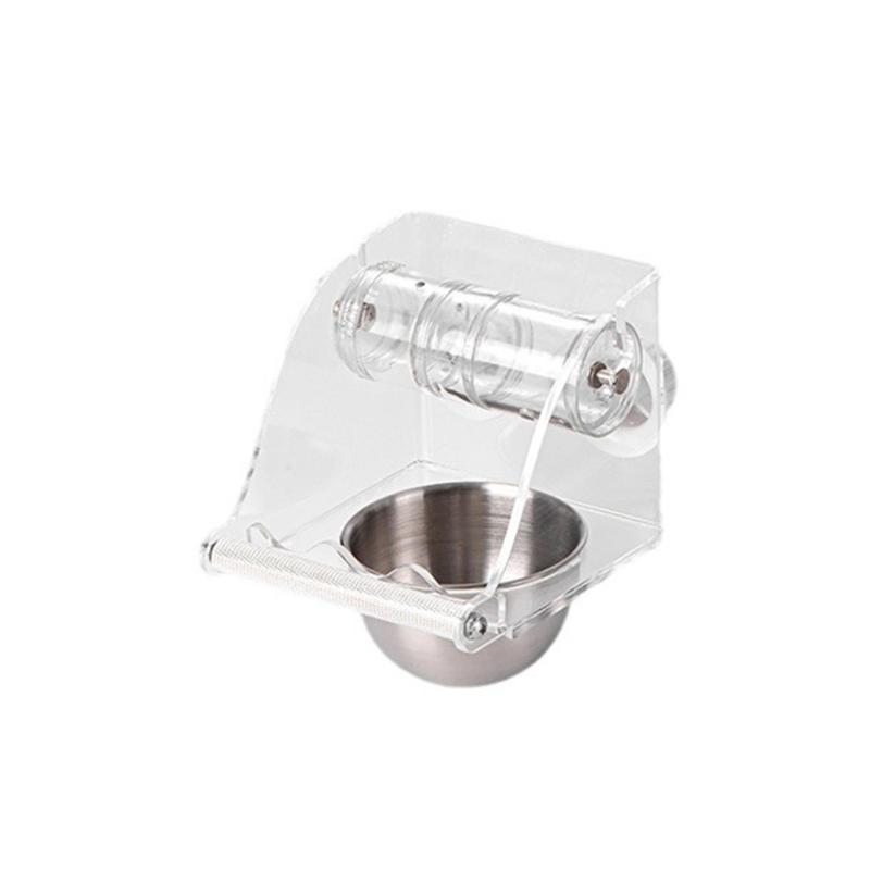 

Acrylic Bird Feeder with Antislip Stand Safe Foraging Toy Bird Feeder for Parakeets Budgies Bird Food Dispenser for Cage M