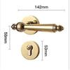Indoor Door Lock, Bedroom Wooden Door Lock, Shiny Silver Split Retro Set, Gold Silent Handle Lock