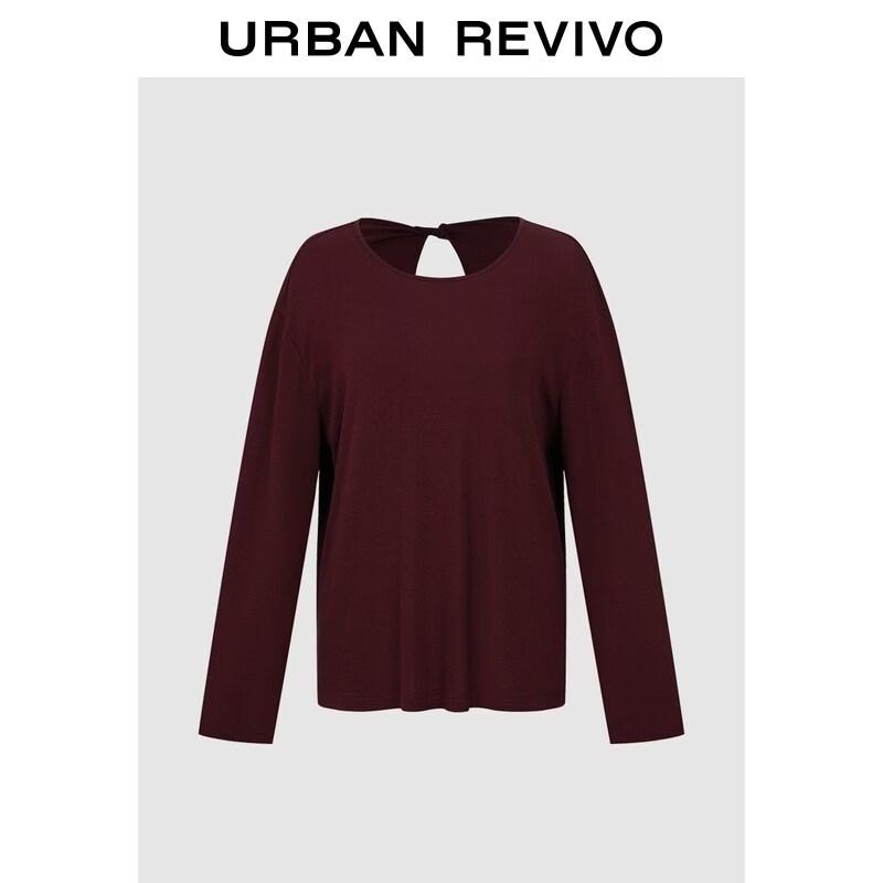 UR2026 Women's Elegant Twisted Back Hollow Out Round Neck T-Shirt