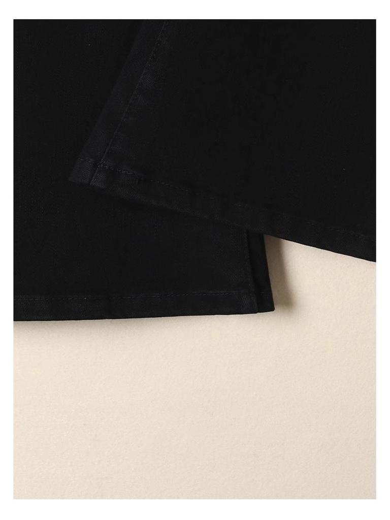 Women's High Waist Black Micro-Flared Jeans for Spring & Autumn 2025 - Slimming Thickened Horseshoe Pants for Pear-Shaped Figures.