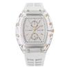 Tonneau Case Women Quartz Watch Silicone Strap Casual Daily Watch Analog Sport Watch  Men Women