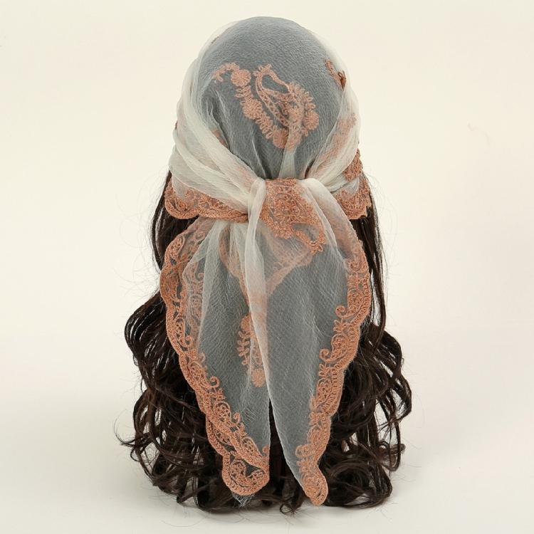 Weicher bestickter Schal mit Blumendesigns für Damen Haaraccessoires für Kopftuch oder dekorative Note zu jedem Outfit