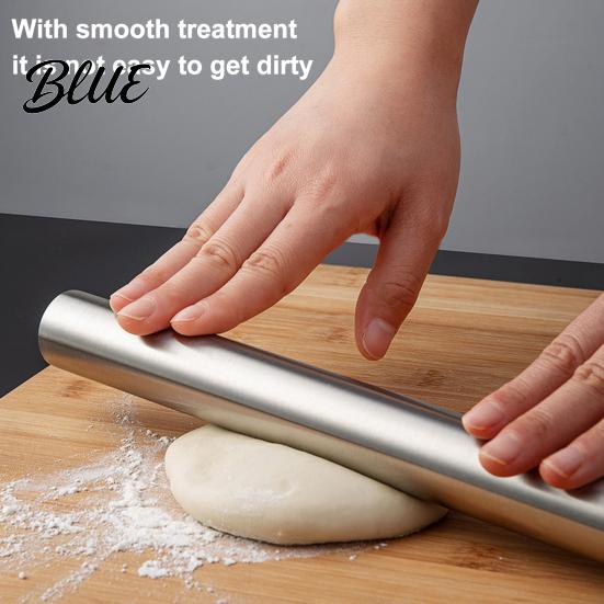 Easy Clean Rolling Kitchen Utensil Stainless Dough Steel Pin Pins Roller Essential Durable for Baking Pizza Dough Pie Cookie