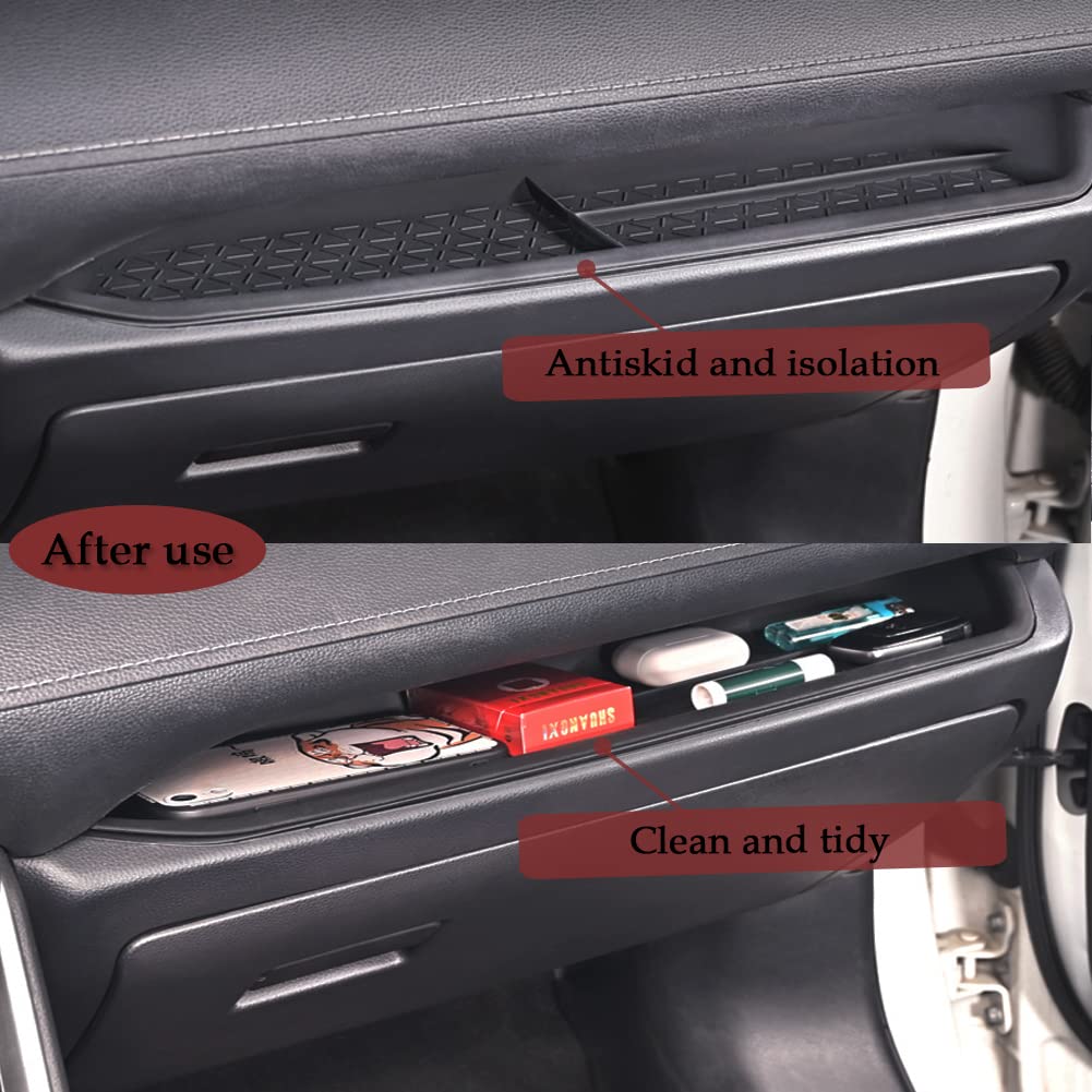 CUCHIYUN 2023 RAV4 Beifahrersitz Aufbewahrungs-Organizer-Matte Handschuhfach-Aufbewahrungs-Organizer-Schale Passt