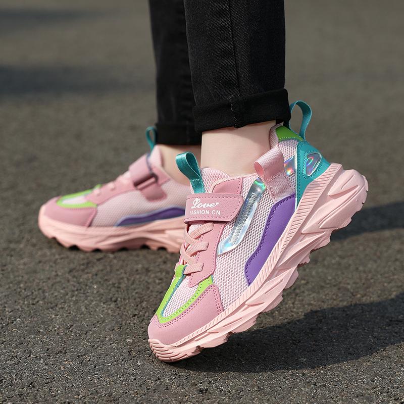 New Kids Platform Shoes Girls Sneaker Chunky Breathable Comfortable Children Casual Walking Sneaker for Girl 4-12 Years