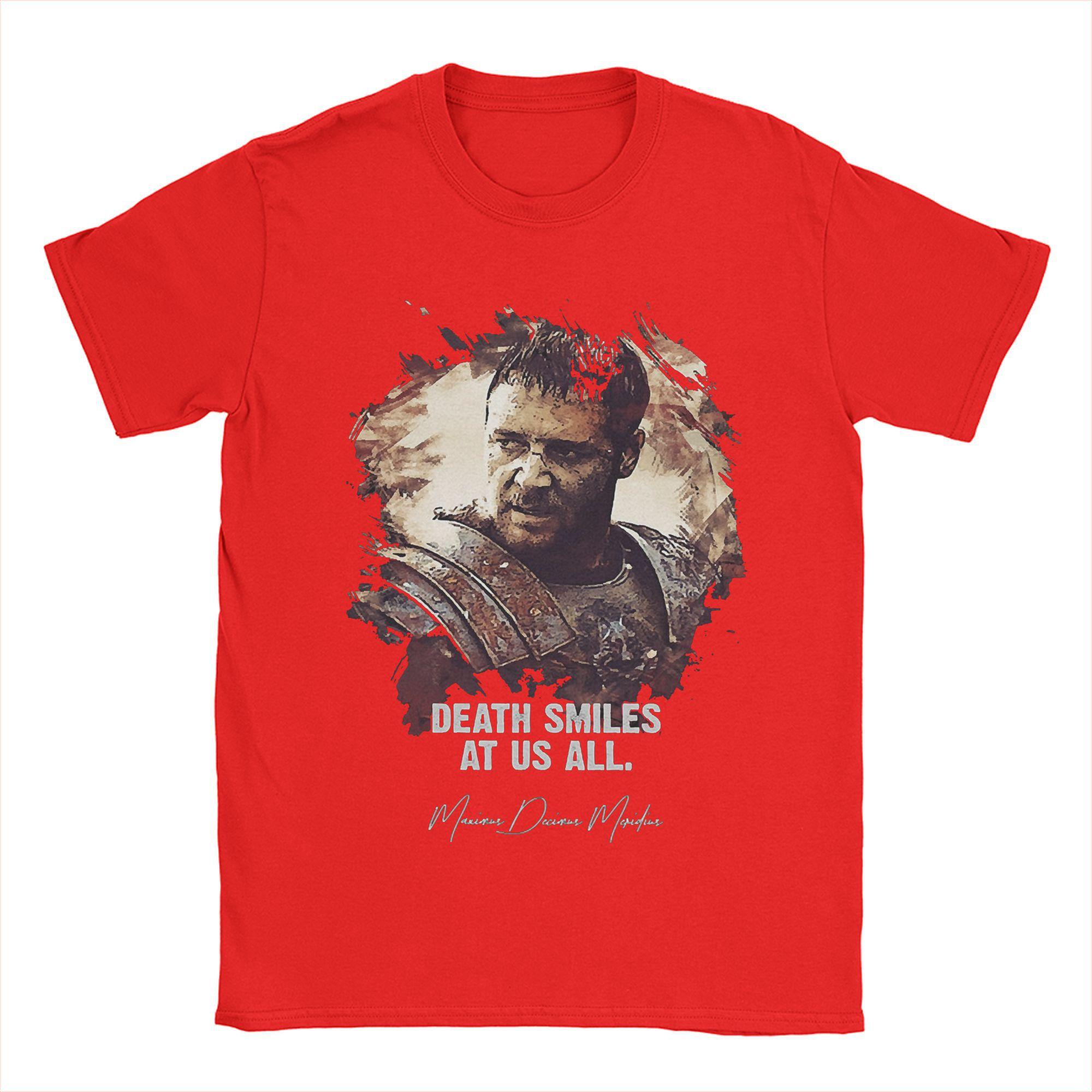 Смерть улыбается всем нам Футболка MAXIMUS из фильма Гладиатор для мужчин женщин Идея для подарка Футболки Хлопковая одежда S