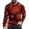 Tide Camouflage Pattern Tričko evropské velikosti s dlouhým rukávem Pro pánské Ležérní Podzimní Trend Trička s kulatým výstřihem