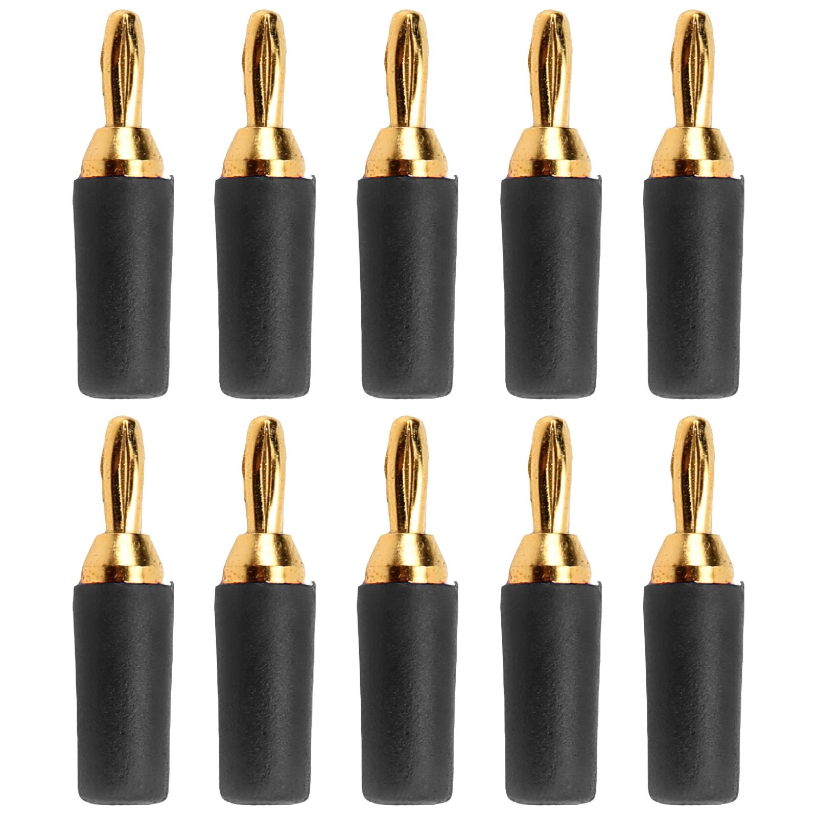 

10PCS J.10007 2.5mm Brass Banana Plug Gold Plated Banana Plug Connector Instrument Test PlugBlack чёрный