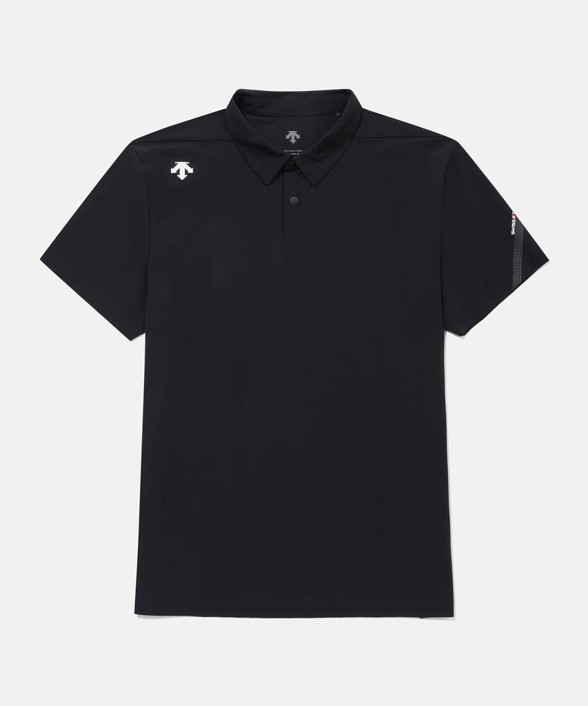 DESCENTE Swiss Triathlon Polo Short Sleeve T-Shirt Black Sr221Ips53