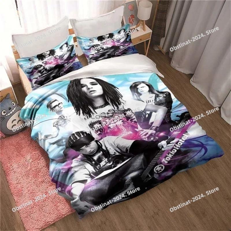 New Tokio Hotel Bedding Set 3D Printing Fashion Rock Band Home Decoration Boy Girl King Size Bedding Set Quilt Cover Pillowcase