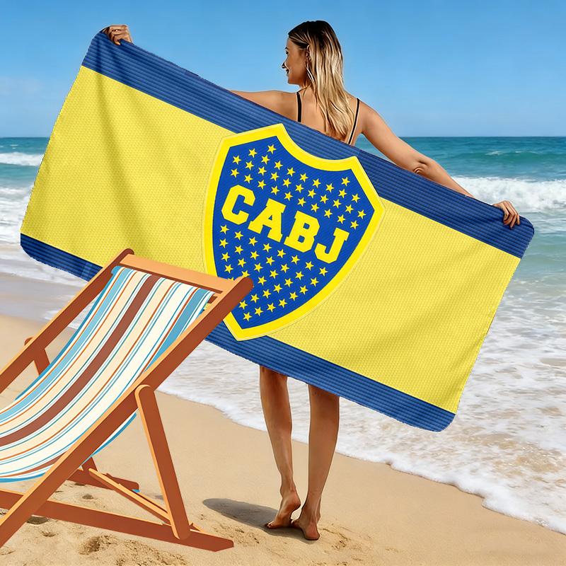 Club Atlético Boca Juniors Print Strandtuch, Großes Weiches Schnelltrocknendes Handtuch für Strand Camping Schwimmen
