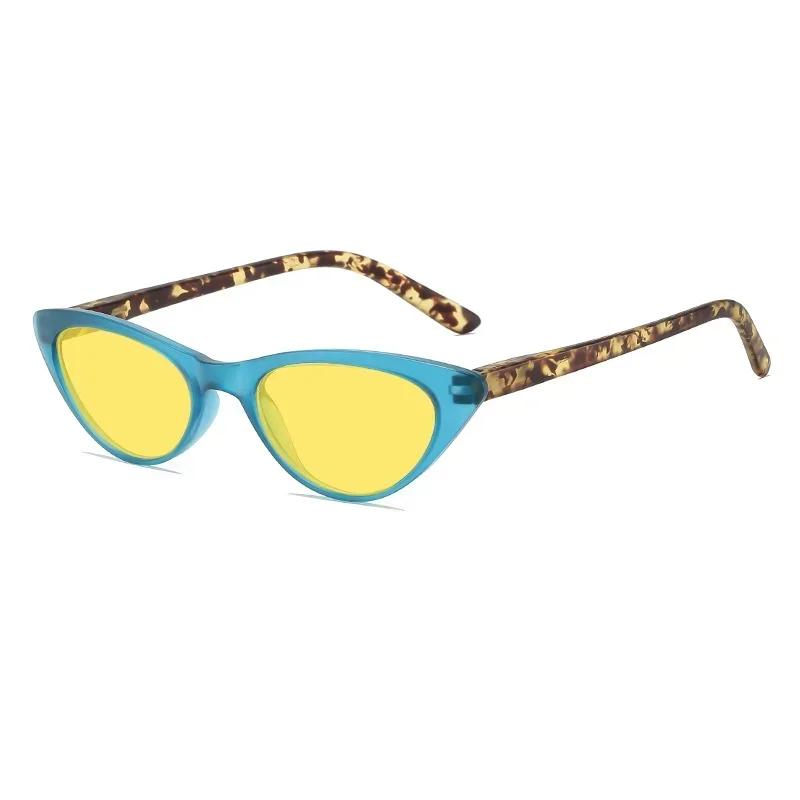 Unisex Retro Cat Eye Night Vision Sunglasses Anti Blue Light Glasses for Outdoor Driving Riding Fashion Eyewear