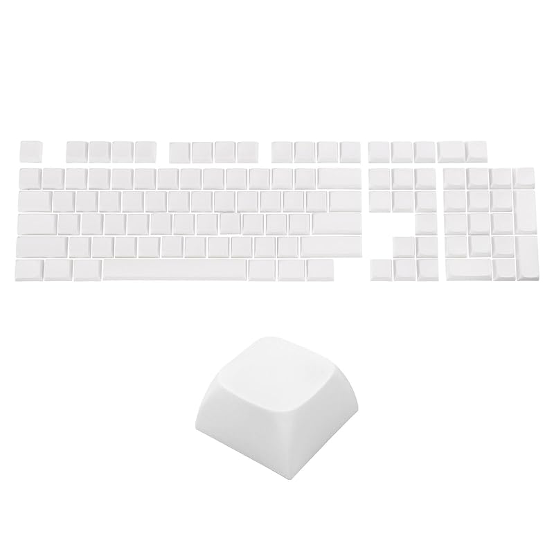 

uxcell 108 keys PBT keycap set XDA Profile with backlight double shot For 60% mechanical keyboard layout white