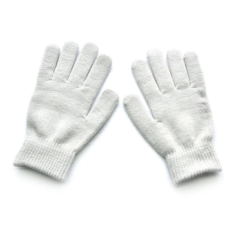 

Товсті плюшеві в язані вовняні рукавички для чоловіків та жінок - Зимові теплі однотонні рукавички для велоспорту Non-Touchscreen світло-сірий колір