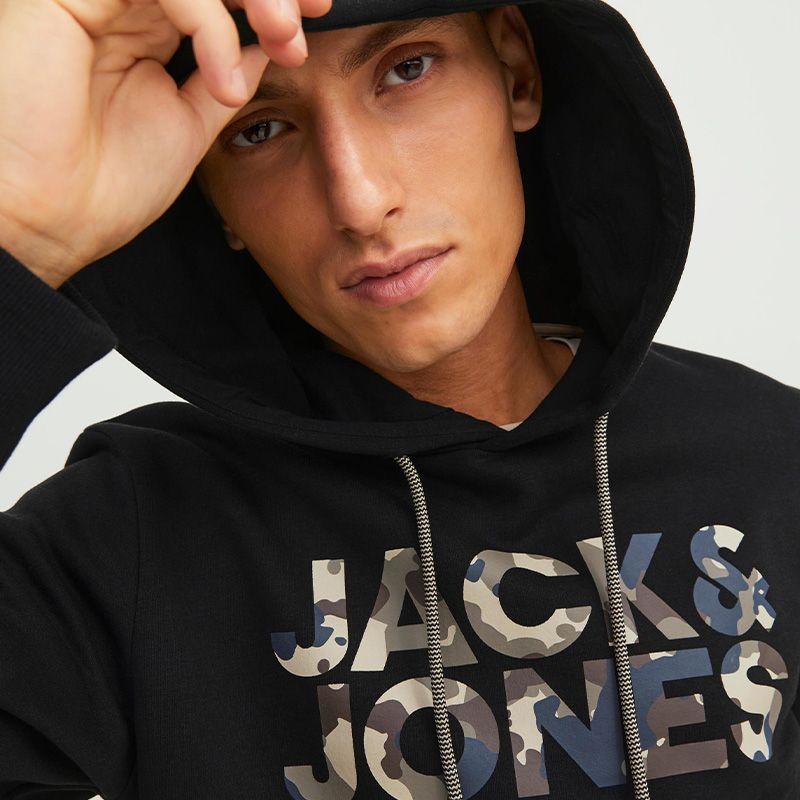 

Толстовка James с камуфляжным логотипом спереди Мужчины JACK & JONES L серый