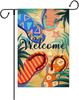 Welcome Spring Summer Garden Ag Colorful Ip Ops Garden Ags Summer Tropical Beach,12 X 18 Inch Double Sided Brulap Ya SSL