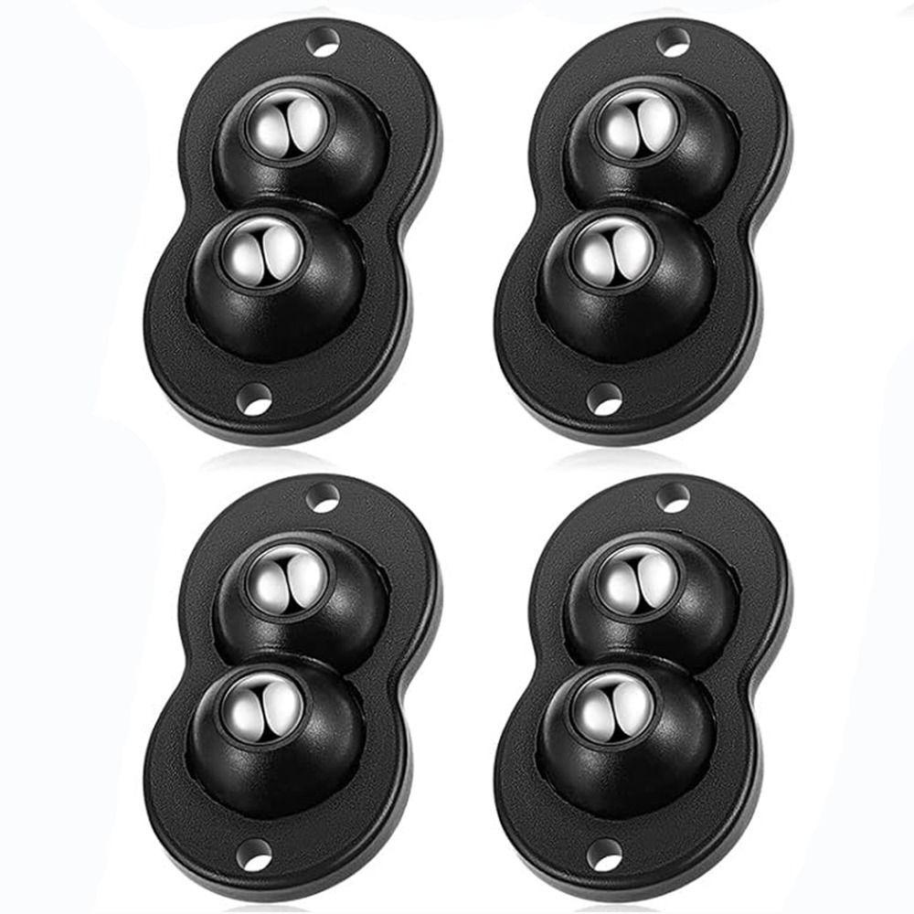 4Pcs Small Double Bead Universal Wheel Stainless Steel Appliance Wheels Mini Roller  Furniture Box