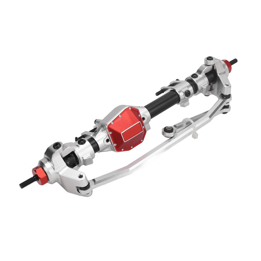 RC Front Axle Assembly Aluminum Stainless Steel Front Portal Axle Assembly with 27T 8T Internal Mounting Gear Rod Mount