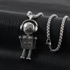 Cartoon Music Robot Pendant Necklace for Men & Women - Trendy Hip-Hop Style, Perfect for Autumn and Winter Long Sweater Chains.