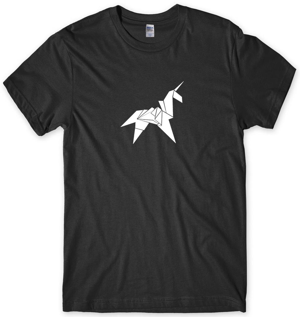 Origami Unicorn Mens Funny Unisex T-Shirt