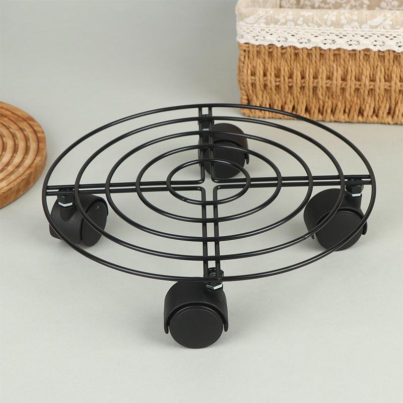 Plant Stands Indoor Metal Flower Pot Stand Heavy Duty Plants Holder With Four Wheels Plant Mobile Trolley For Corner Gardening