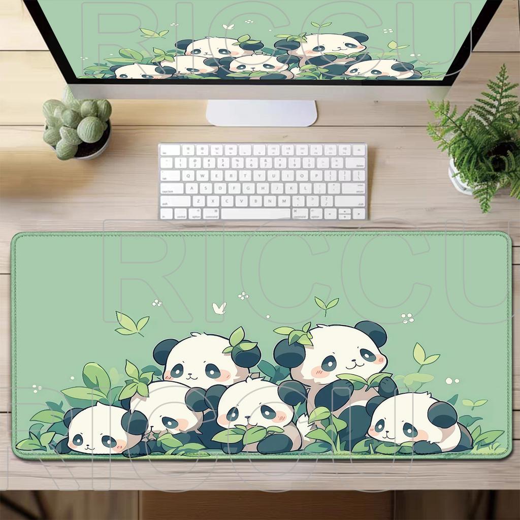 XXL Kawaii Panda HD Printing Mouse Pad Large Computer Office Game Table 400x900mm Mat Rubber carpet Anti-slip Keyboard Desk Pads