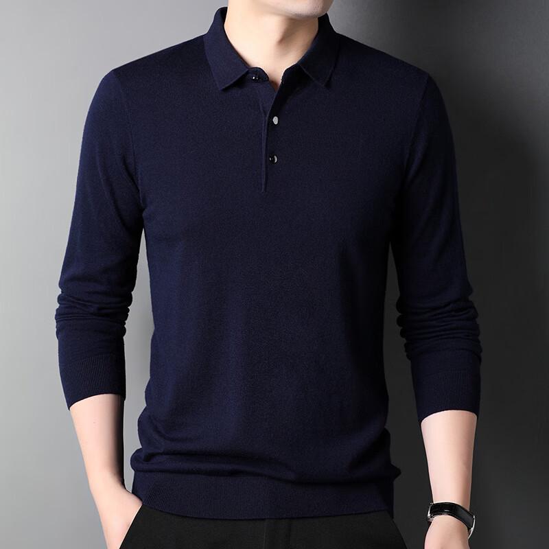 Hengyuanxiang Men s Pure Wool Casual Lapel Sweater XL (140-160 lbs)