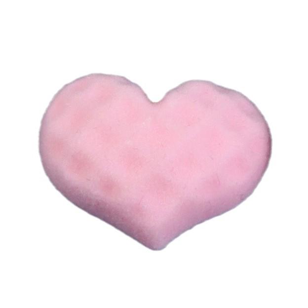 19mm Cream Flocked Heart Stickers for DIY Jewelry, Earrings & Phone Cases