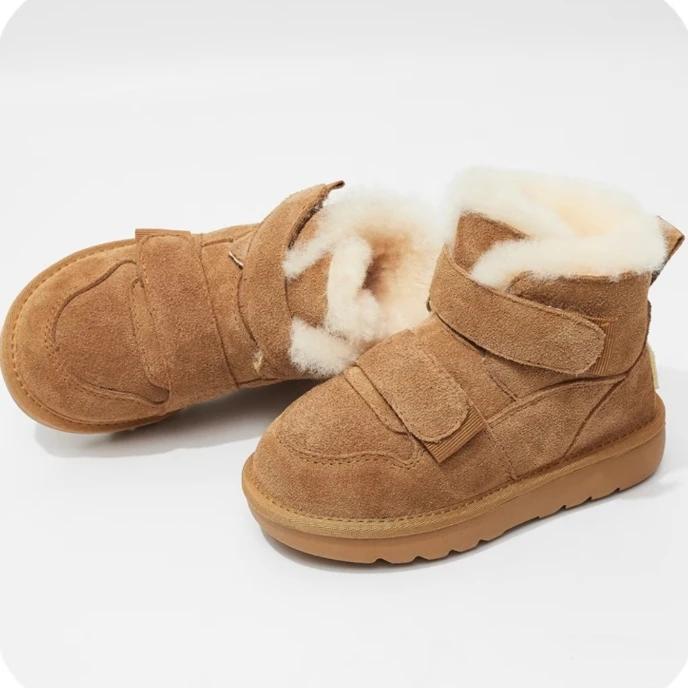 Brand Luxury Child Snow Boot Women Winter Boots Middle Aged Girl Shoes with Plush Thick Cotton Shoe -40 Warm Kids Shoe Boy Shoe