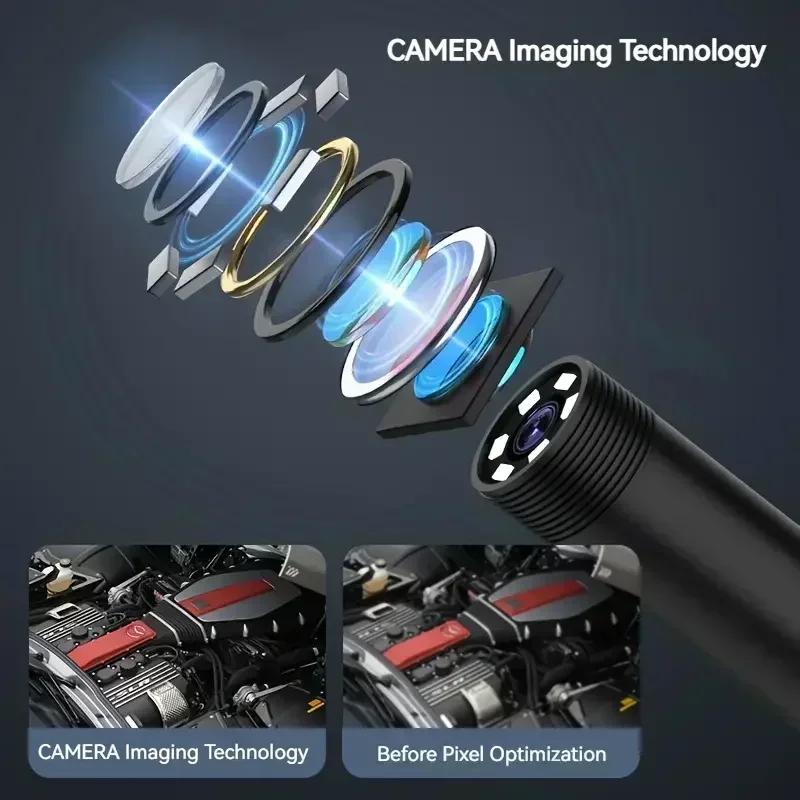 New 8mm Endoscope Camera - 1080P HD USB Borescope with 8 LED & 1/2/5M Flexible Waterproof Cable for Android PC