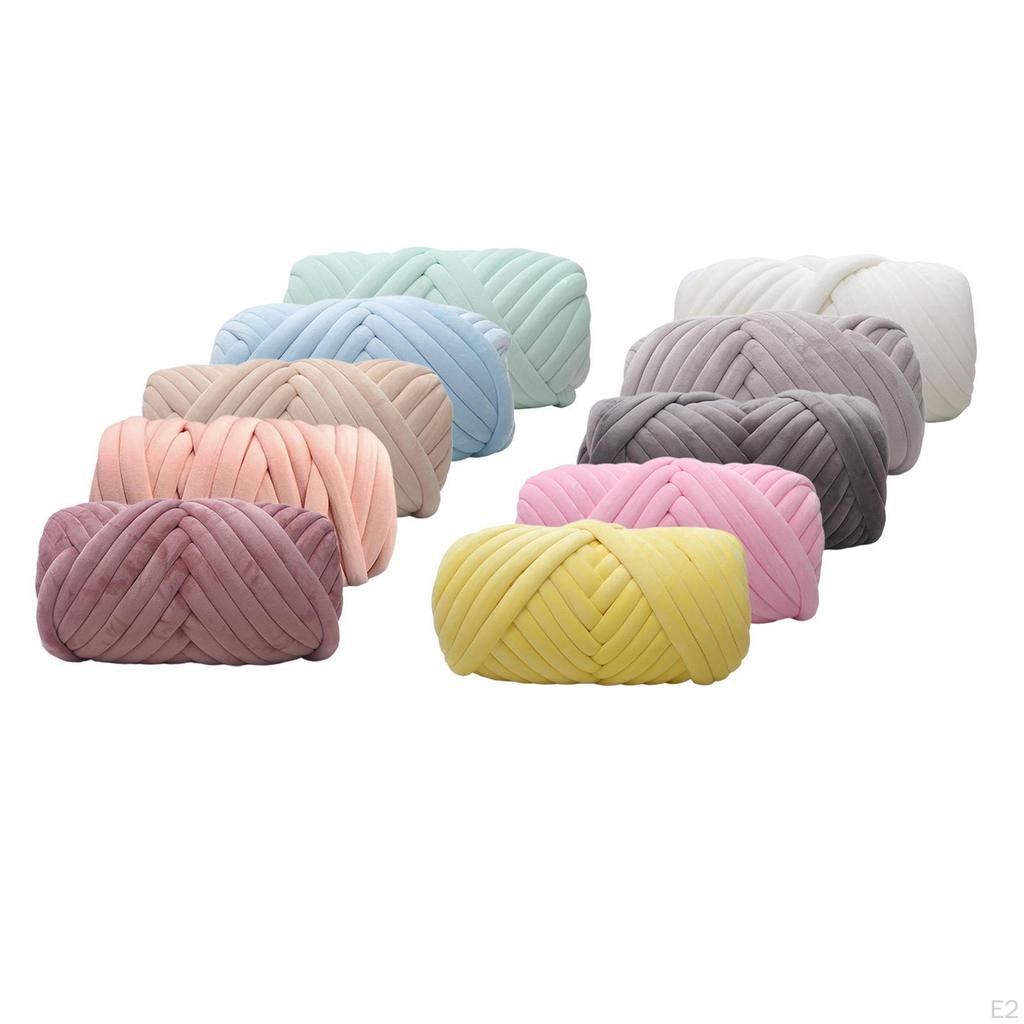 1 Kg Thick Velvet Arm Knitting Yarn for Cushion Baskets, Scarves, Sweaters