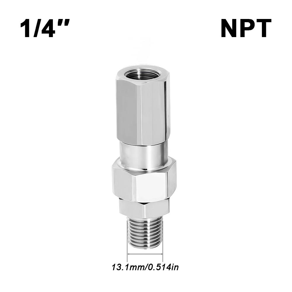 

3/8′′&1/4′′ NPT High Pressure Washer Swivel Joint 4500 PSI 360 Degree Rotation Connector Anti-Tangle Hose Fittings for Car Wash