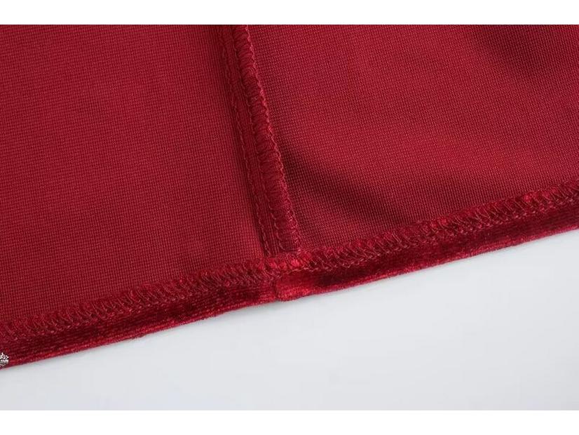 Autumn/Winter Velvet Ruched Slit Camisole Dress: European & American Style