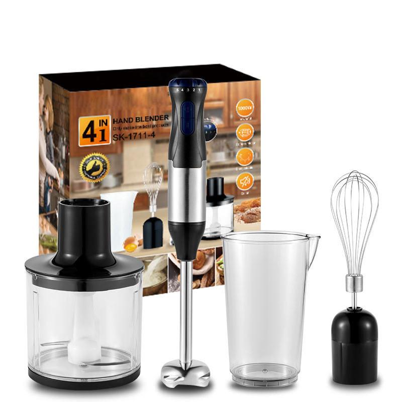 1000W High Power 4-in-1 Electric Mixer Set Kitchen Multifunctional Processing Blender Household Handheld Egg Beater