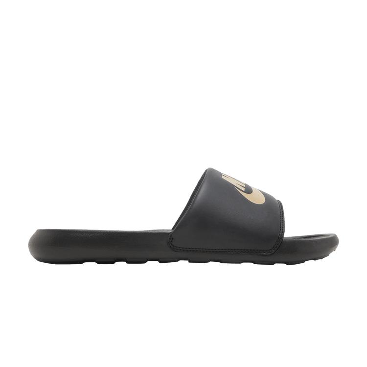 Nike Victori One Slide Black Metallic Gold 38.5