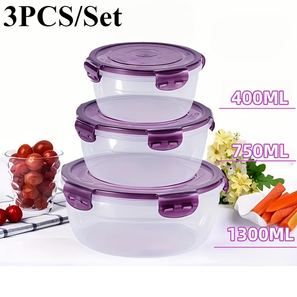 Plastic Refrigerator Storage Containers with Airtight Lids Fits Containers Suitable for Lunch Box, Bento Box, Fruits, Vegetables, Meat, Eggs Organizer