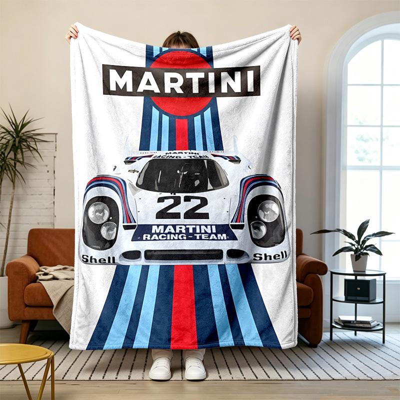 Martini Racing Team Soft and Comfortable Flannel Suitable for Sofas Living Rooms Outdoor Camping Travel and Also Makes a Great Anniversary Gif