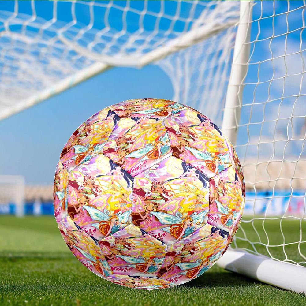 Wink Club Magical Friendship Size 5 Soccer Ball, Suitable for Training and Matches, High-Elasticity, Wear-Resistant Material Gift for Fan