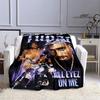 Hip-hop 2PAC Printed Blanket Picnic Blanket Warm Blankets Outdoor Blanket Home Bed Linings Blankets for Beds Birthday Gift
