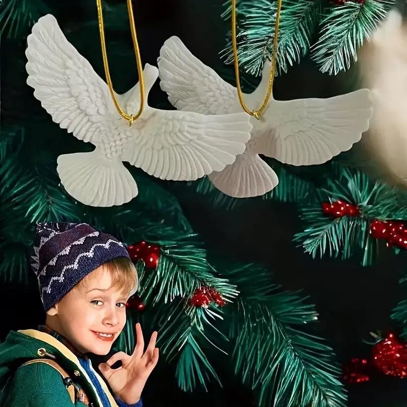 1Pc Friendship Doves Resin Christmas Ornament Doves Christmas Tree Ornament Best Gift