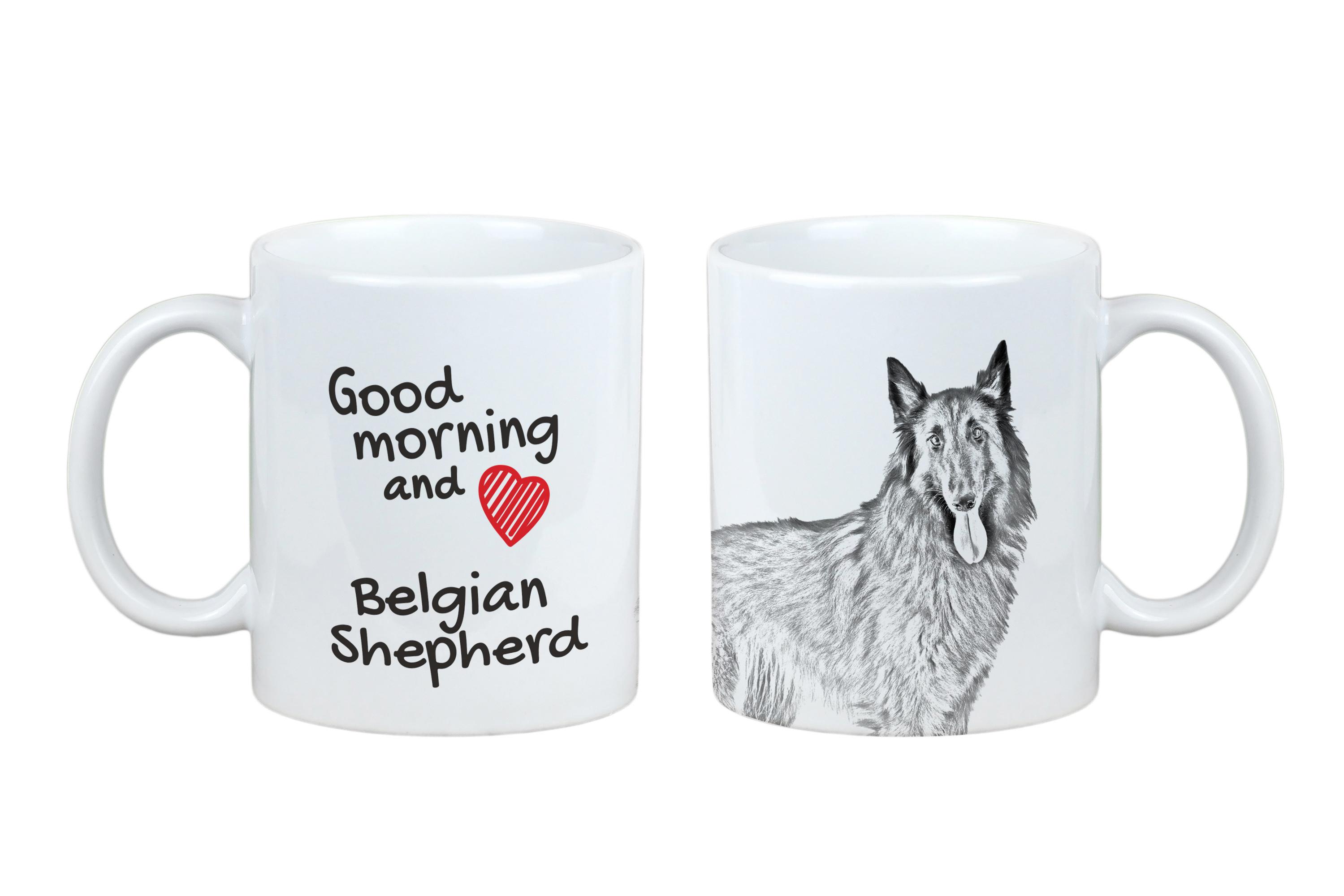 

Belgian Shepherd Dog, Belgian Sheepdog I - cup with a dog, personalized cup with a print, a classic gift for everyone from the Art-Dog brand білий