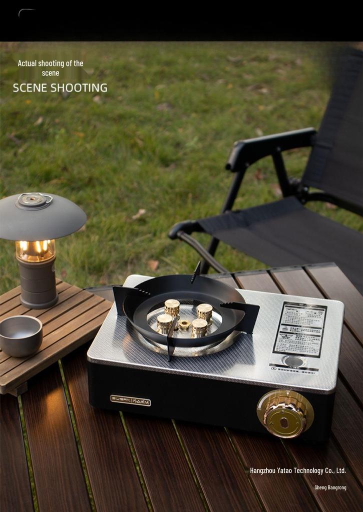 Compact Windproof Portable Gas Stove for Camping