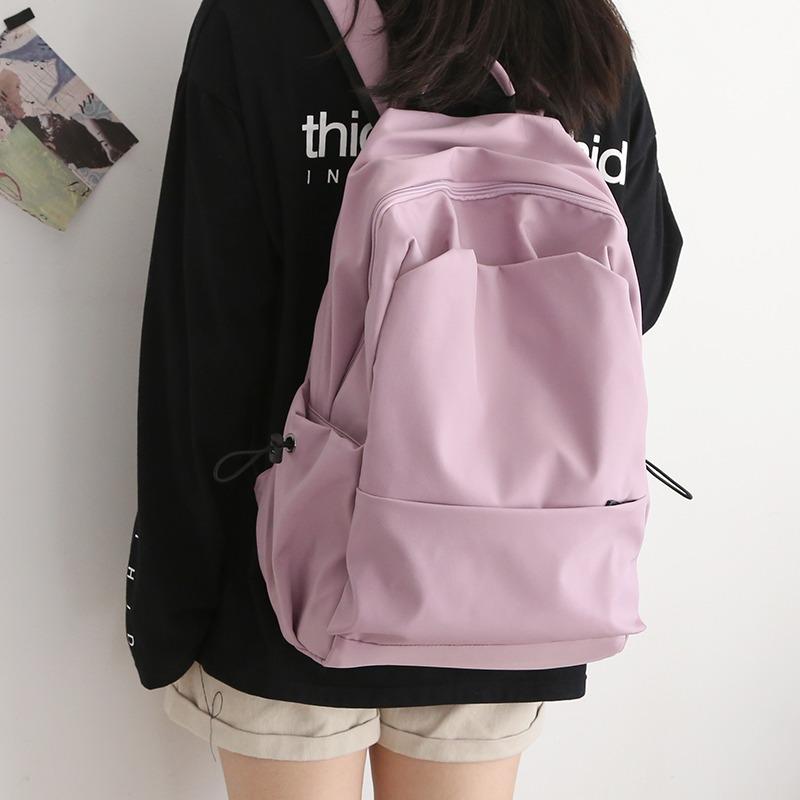 Korean Style Waterproof Nylon Backpack for Men and Women - Versatile, Large Capacity School and Travel Bag