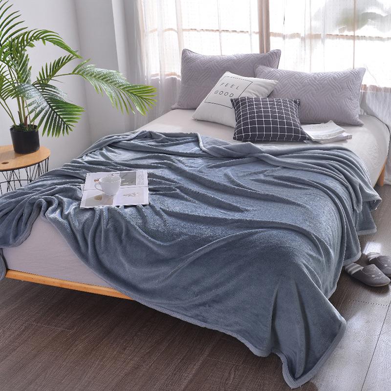 Milk Velvet Coral Fleece Flannel Blanket: Thick, Cozy Sofa Cover or Office Nap Blanket. Perfect Gift.