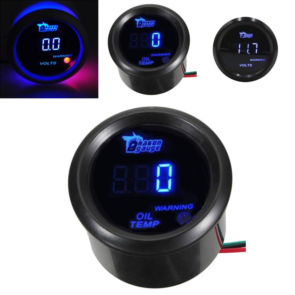 Universal 12v Car Gauge Kit With Water Oil Temp Speed Voltage For Racing Enthusiasts