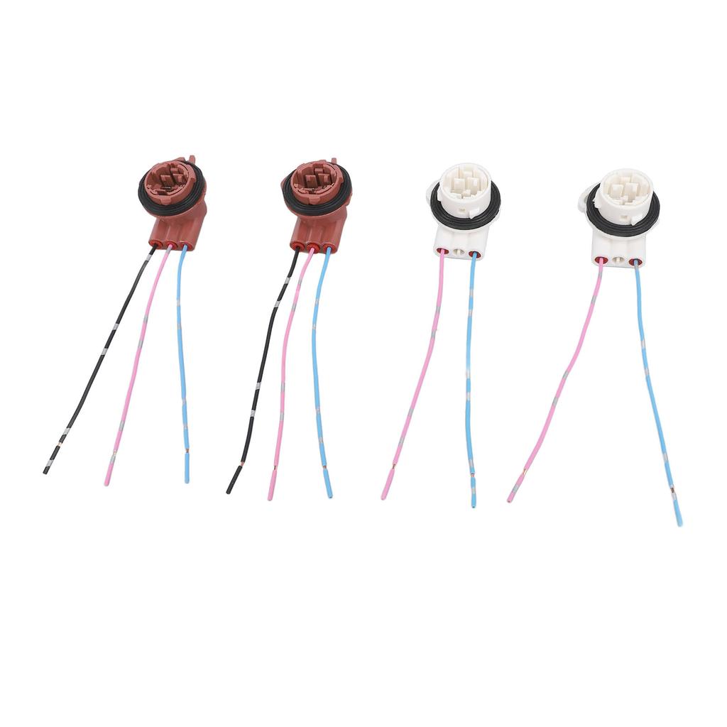4 Packs Tail Light Socket Pre Wired DC12 to 24V 3156 3157 Taillight Bulb Socket Holder for Montan