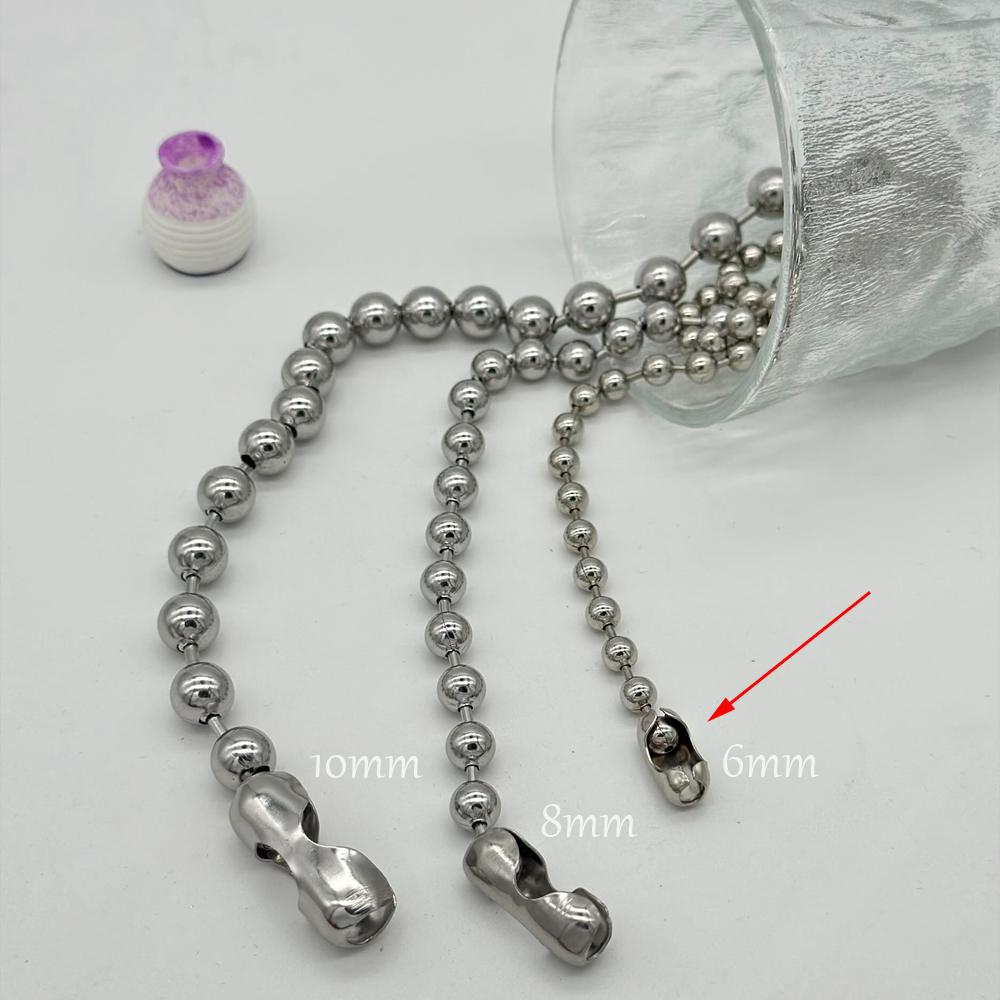 

6/8/10 мм Шариковая Цепь из Нержавеющей Стали Многослойное Ожерелье для Женщин Мужчин Оверсайз Массивная Цепь Чокер Гранж Эстетика Y2K Ожерелье 45cm