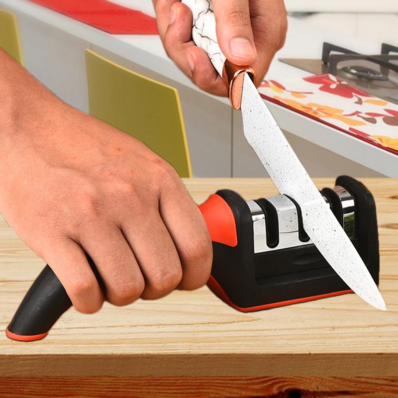 Cutter Sharpener Multi-Stage Ergonomic Professional Precision Sharpening Stone Quick Anti-Slip Multifunctional Sharpener Tool